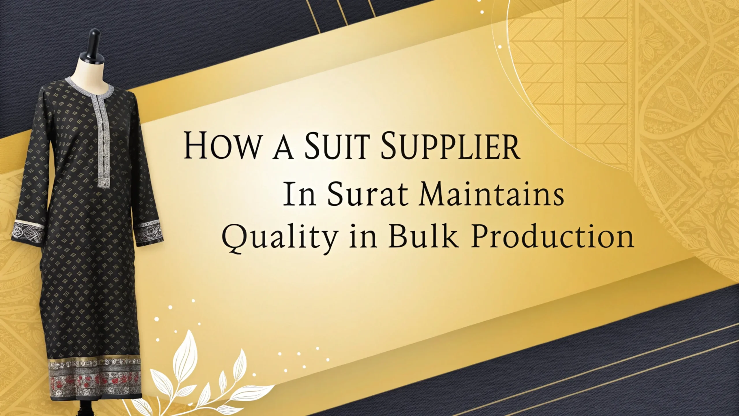 How a Suit Supplier in Surat Maintains Quality in Bulk Production