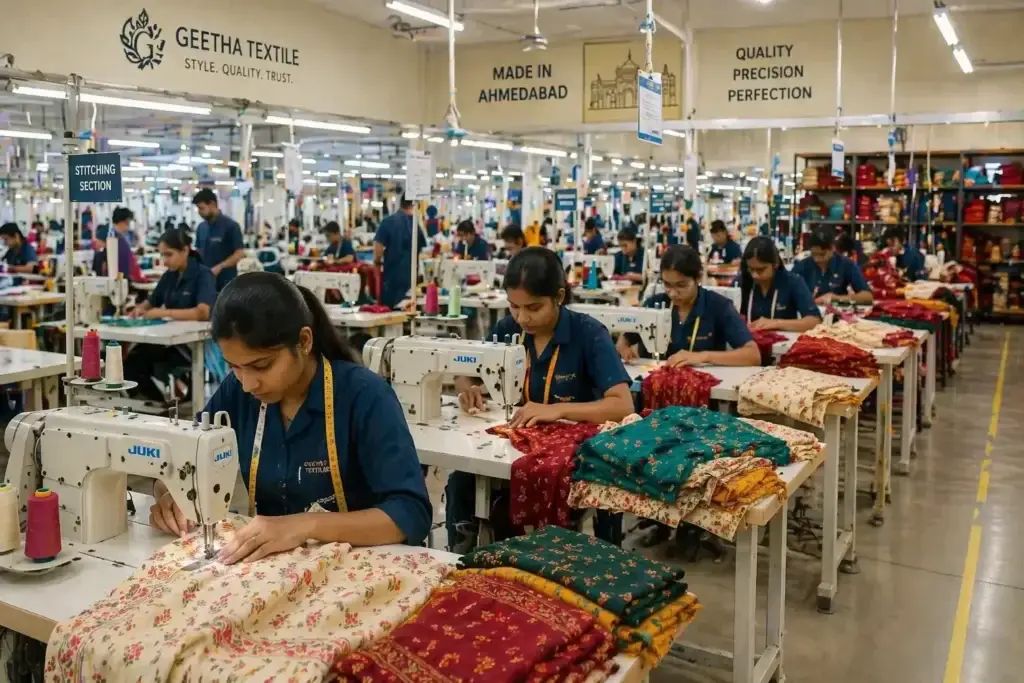 Kurti manufacturing unit in Ahmedabad with skilled workers
